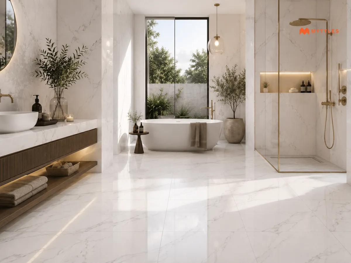 White Grout for a Low-Contrast Look
